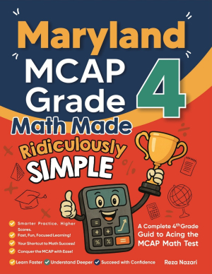 Maryland MCAP Grade 4 Math Made Ridiculously Simple cover