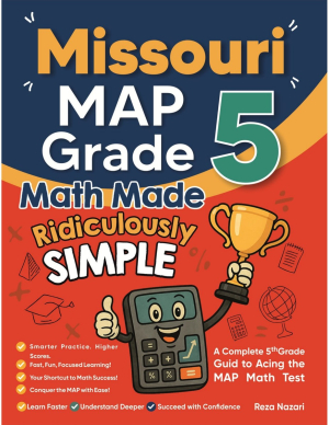 Missouri MAP Grade 5 Math Made Ridiculously Simple cover