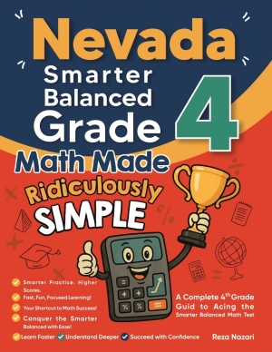 Nevada Smarter Balanced Grade 4 Math Made Ridiculously Simple cover