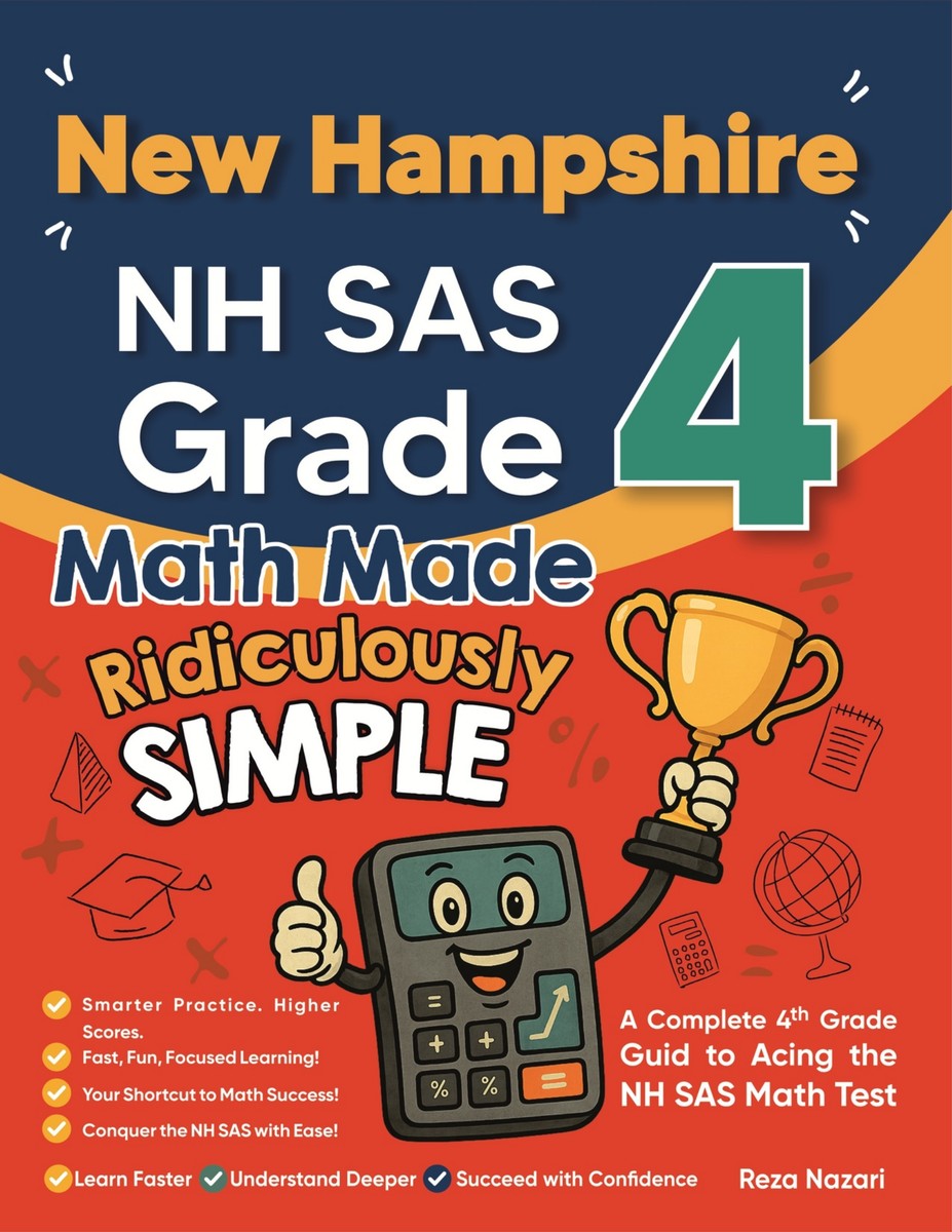 New Hampshire NH SAS Grade 4 Math Made Ridiculously Simple cover