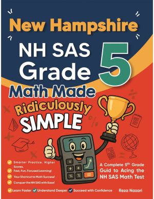New Hampshire NH SAS Grade 5 Math Made Ridiculously Simple cover