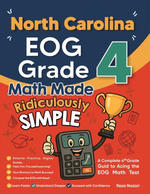 North Carolina EOG Grade 4 Math Made Ridiculously Simple cover
