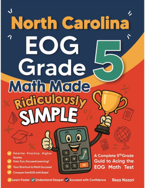 North Carolina EOG Grade 5 Math Made Ridiculously Simple cover