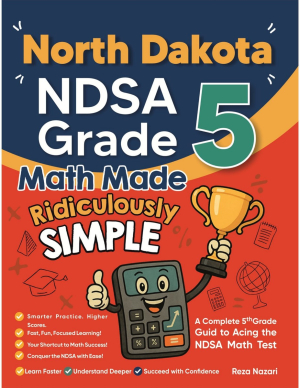 North Dakota NDSA Grade 5 Math Made Ridiculously Simple cover