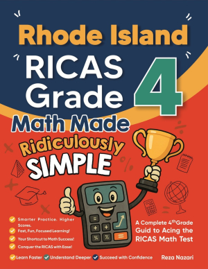 Rhode Island RICAS Grade 4 Math Made Ridiculously Simple cover
