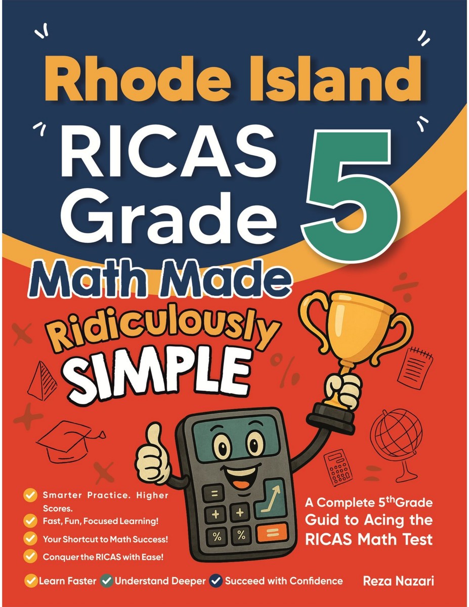 Rhode Island RICAS Grade 5 Math Made Ridiculously Simple cover