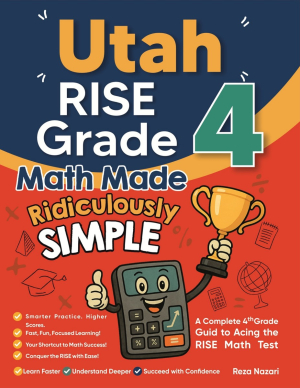 Utah RISE Grade 4 Math Made Ridiculously Simple cover