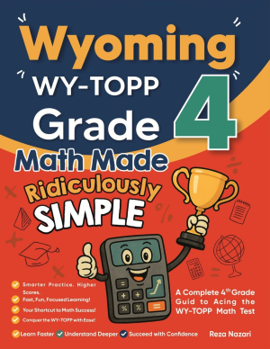 Wyoming WY-TOPP Grade 4 Math Made Ridiculously Simple cover