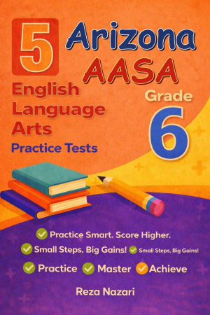 5-Arizona-AASA Grade 6 Reading Language Arts Practice Tests cover