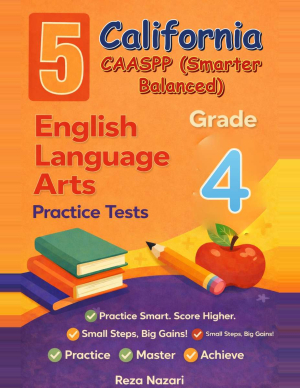 California CAASPP ELA Grade 4: 5 Full Practice Tests cover