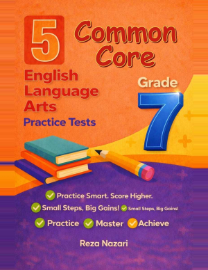 5 Common Core Grade 7 English Language Arts (ELA) Practice Tests cover
