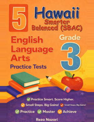 Hawaii Smarter Balanced Grade 3 ELA: 5 Full Practice Tests cover