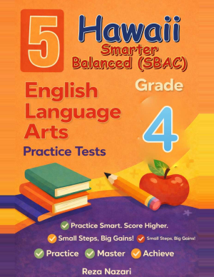 Hawaii Smarter Balanced ELA Grade 4: 5 Full Practice Tests cover