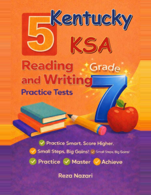 5 Kentucky KSA Grade 7 Reading and Writing Practice Tests cover