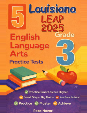 Louisiana LEAP Grade 3 ELA: 5 Full Practice Tests cover