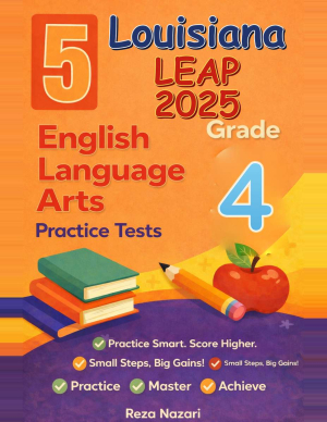 Louisiana LEAP ELA Grade 4: 5 Full Practice Tests cover