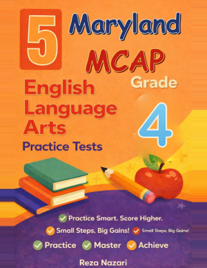 Maryland MCAP ELA Grade 4: 5 Full Practice Tests cover