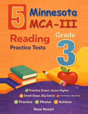 Minnesota MCA-III Grade 3 ELA: 5 Full Practice Tests cover