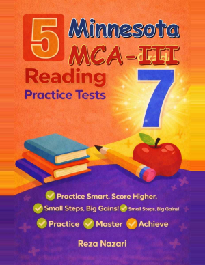 5 Minnesota MCA-III Grade 7 Reading Practice Tests cover