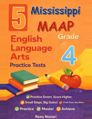 Mississippi MAAP ELA Grade 4: 5 Full Practice Tests cover