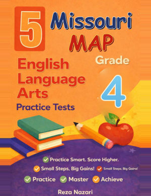 Missouri MAP ELA Grade 4: 5 Full Practice Tests cover