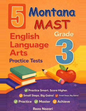 Montana MAST Grade 3 ELA: 5 Full Practice Tests cover