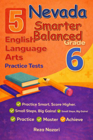 5-Nevada-Smarter-Balanced Grade 6 Reading Language Arts Practice Tests cover