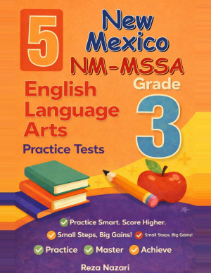 New Mexico NM-MSSA Grade 3 ELA: 5 Full Practice Tests cover