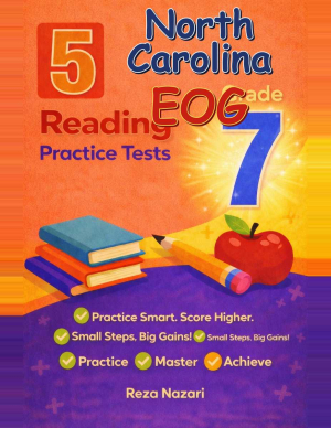 5 North Carolina EOG Grade 7 Reading Practice Tests cover