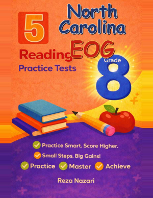 5 North Carolina EOG Grade 8 Reading Practice Tests cover