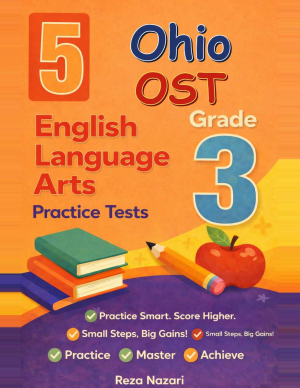 Ohio OST Grade 3 ELA: 5 Full Practice Tests cover