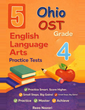 Ohio OST ELA Grade 4: 5 Full Practice Tests cover