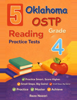 Oklahoma OSTP Reading Grade 4: 5 Full Practice Tests cover