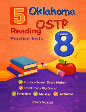 5 Oklahoma OSTP Grade 8 Reading Practice Tests cover