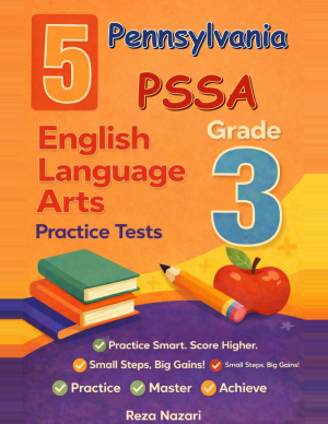 Pennsylvania PSSA Grade 3 ELA: 5 Full Practice Tests cover