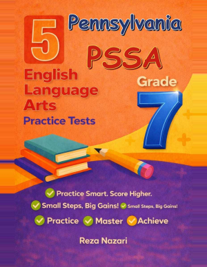 5 Pennsylvania PSSA Grade 7 English Language Arts (ELA) Practice Tests cover
