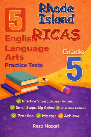 5 Rhode Island RICAS English Language Arts (ELA) Grade 5: Full Practice Tests cover