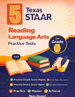Texas STAAR Reading Language Arts Grade 4: 5 Full Practice Tests cover