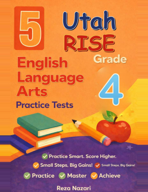 Utah RISE ELA Grade 4: 5 Full Practice Tests cover