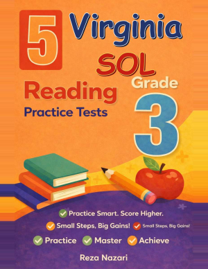 Virginia SOL Grade 3 ELA: 5 Full Practice Tests cover