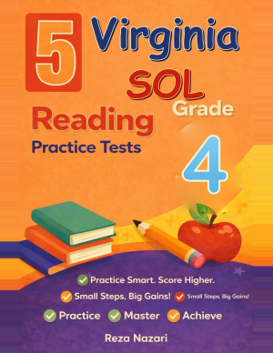 Virginia SOL Reading Grade 4: 5 Full Practice Tests cover