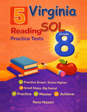 5 Virginia SOL Grade 8 Reading Practice Tests cover