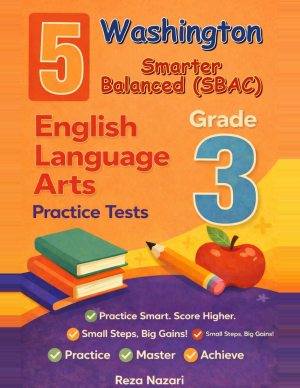 Washington Smarter Balanced Grade 3 ELA: 5 Full Practice Tests cover
