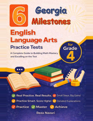 6 Georgia Georgia Milestones English Language Arts (ELA) Grade 4: Full Practice Tests cover
