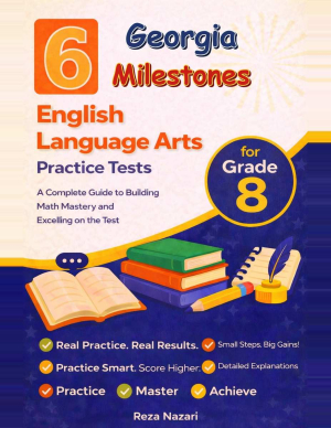 6 Georgia Georgia Milestones Grade 8 English Language Arts (ELA) Practice Tests cover