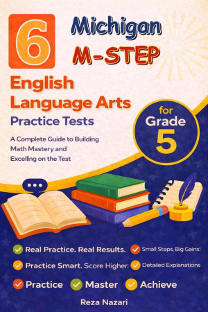 6 Michigan M-STEP English Language Arts (ELA) Grade 5: Full Practice Tests cover