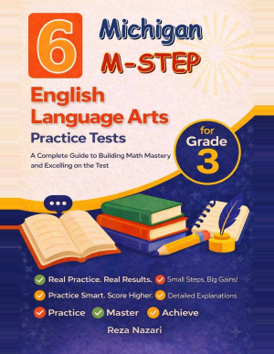 6 Michigan M-STEP English Language Arts (ELA) Grade 3: Full Practice Tests cover