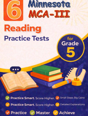 6 Minnesota MCA-III Reading Grade 5: Full Practice Tests