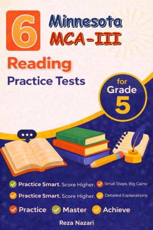 6 Minnesota MCA-III Reading Grade 5: Full Practice Tests cover