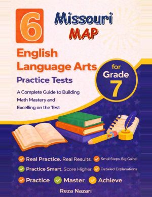 6 Missouri MAP Grade 7 English Language Arts (ELA) Practice Tests cover